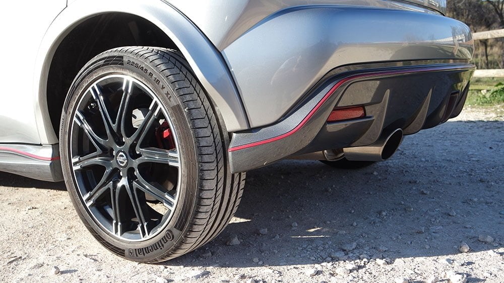 Nissan Juke Nismo RS detalle rueda y llanta
