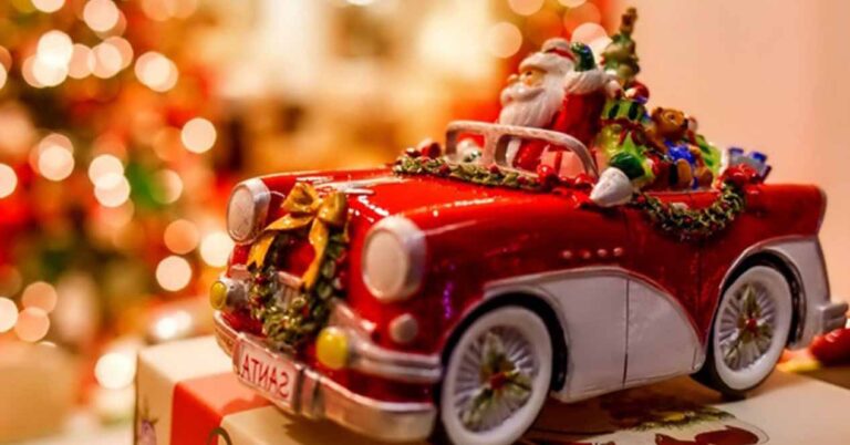 papa noel en coche