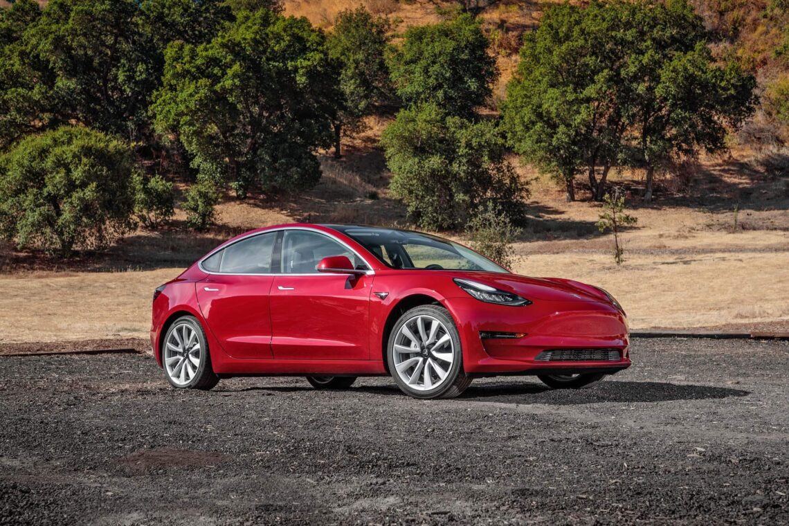Tesla Model 3 front three quarters